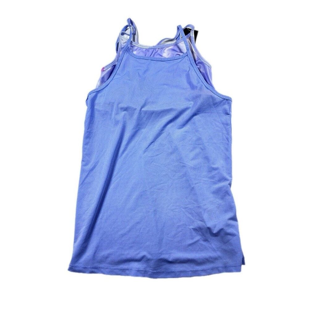 Ideology Sleeveless Double Layer Mesh Tank Top Blue - Size XL 16